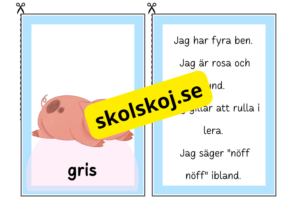 Grönt och vitt djurspel – Gissa husdjuret