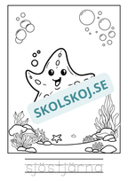 Kompisar i havet - Målarbok