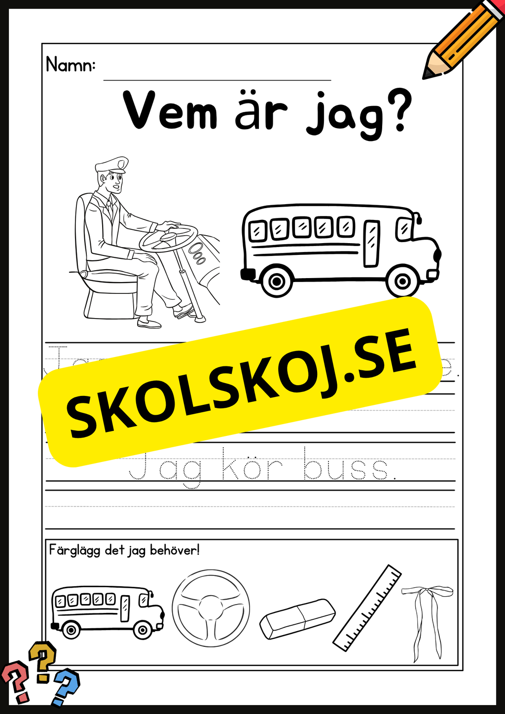 Vem är jag? Tema: Yrken
