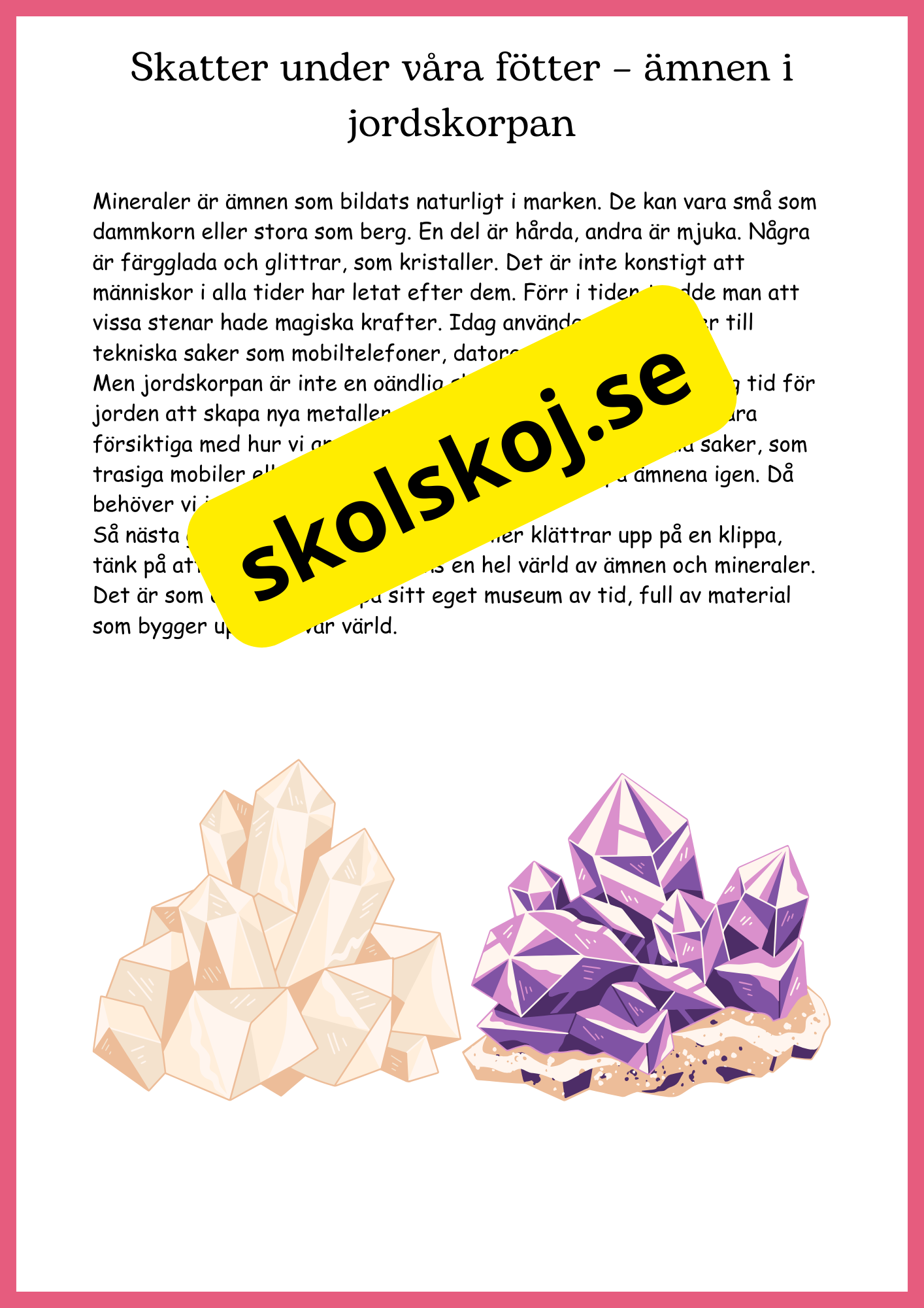 Ämnen överallt - Årskurs 4 - 6
