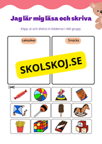 Jag lär mig läsa och skriva - Tema: Leksaker