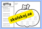 Spåra siffrorna - 0 - 9 - Häfte