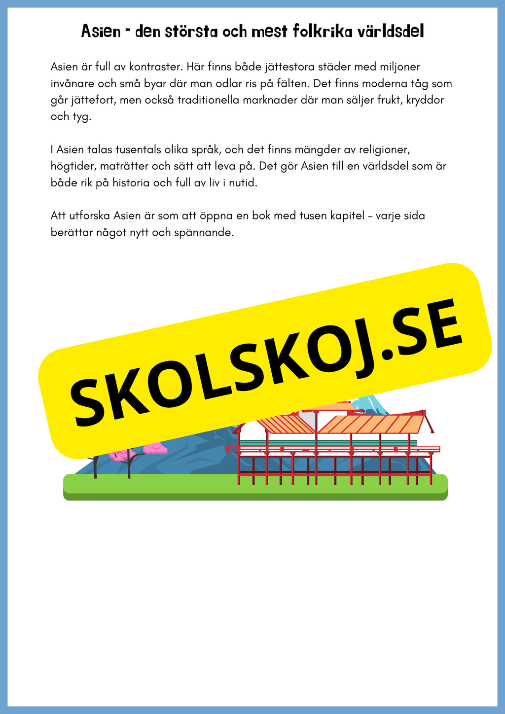 Upptäck världen - En resa genom världsdelar och världshav - Årskurs 3 - 6