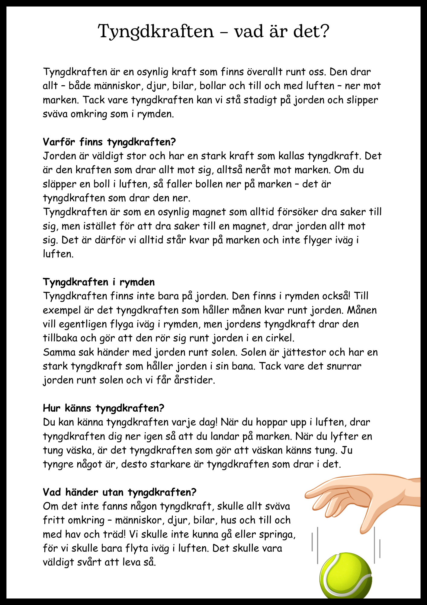 Kraft och rörelse - Så fungerar världen omkring oss - Åk 4 - 6