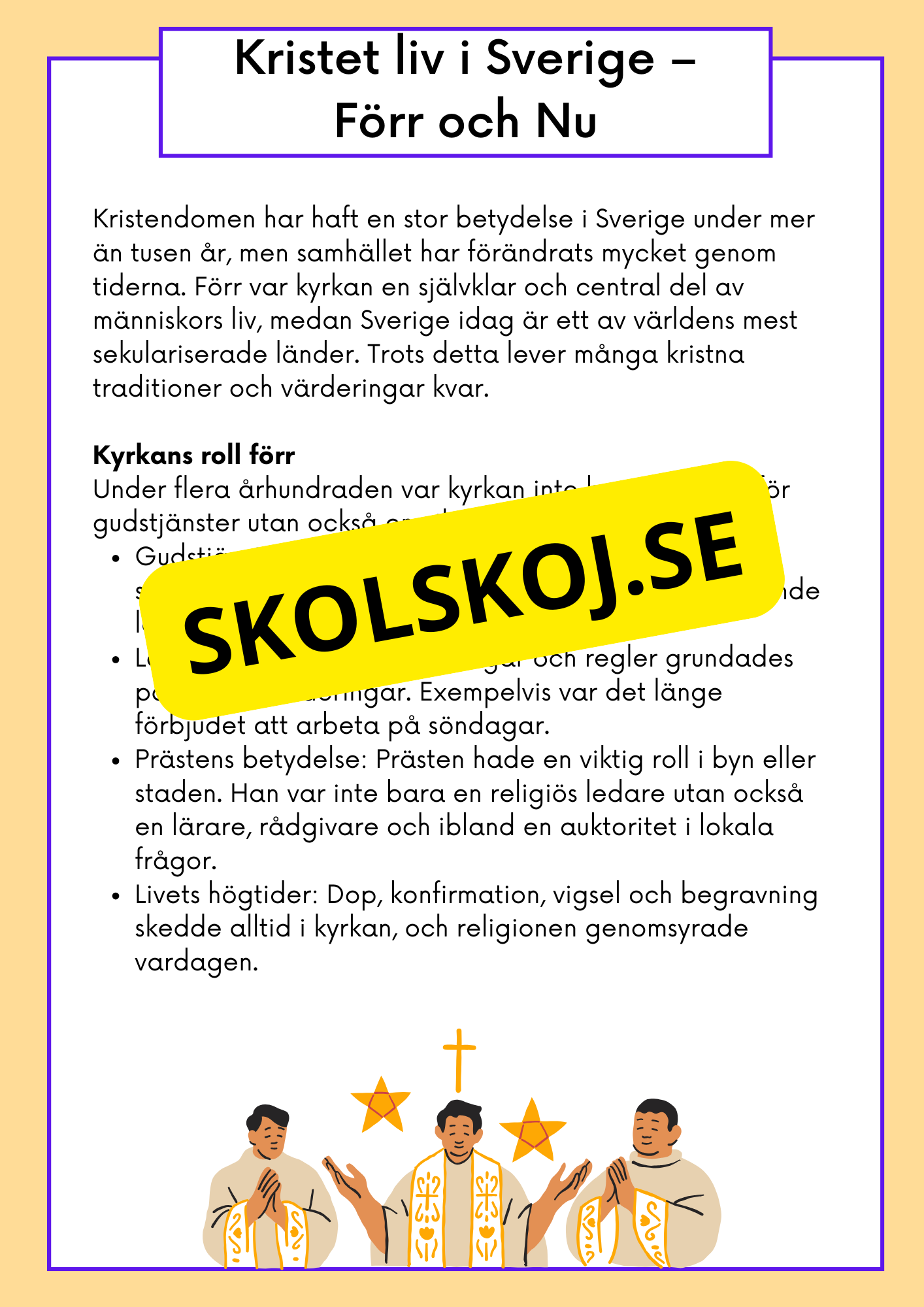 Kristendomen i Sverige - Då och nu - Årskurs 4 - 6