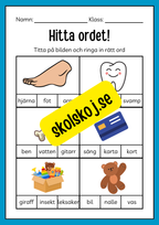 Hitta ordet - Häfte