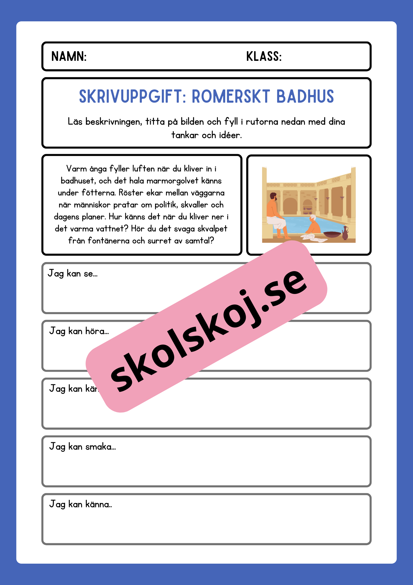 Skrivuppgifter - Hafte - arskurs 3 - 6