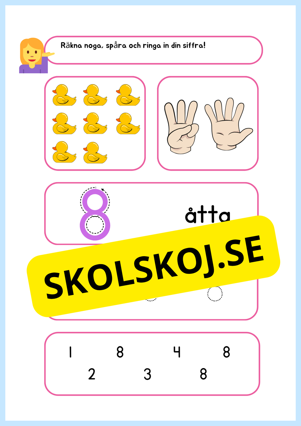 Jag lär mig siffror - 1 - 10