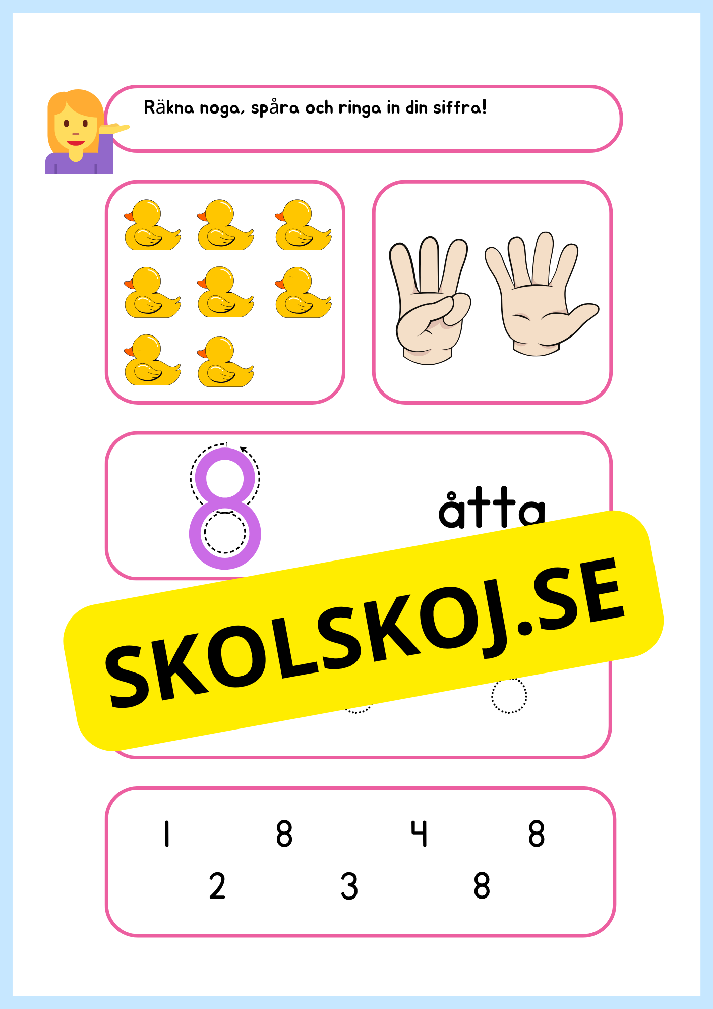 Jag lär mig siffror - 1 - 10