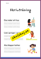 Skrivträning - Häfte