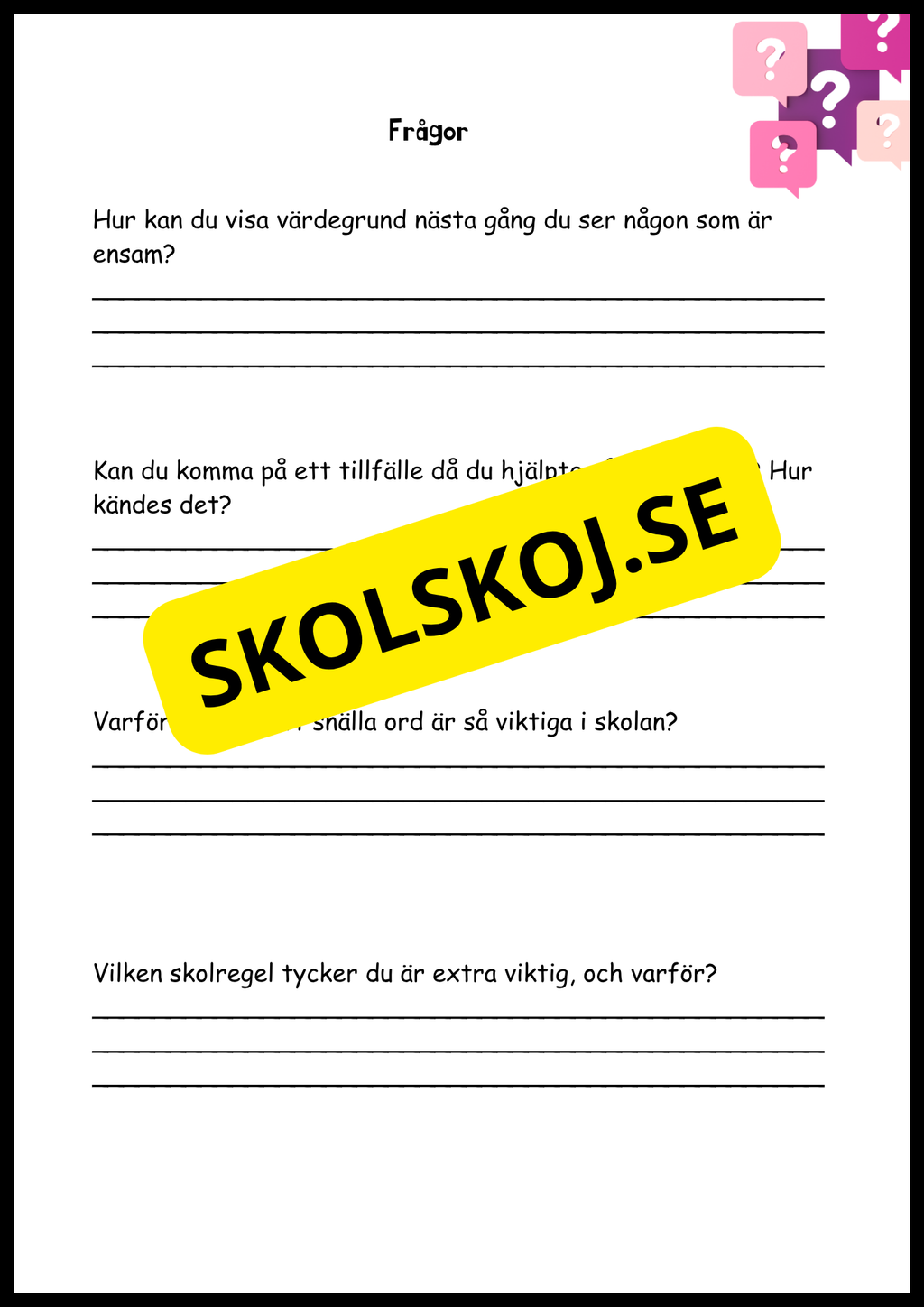 Värdegrund - I skolan, hemma och för framtiden