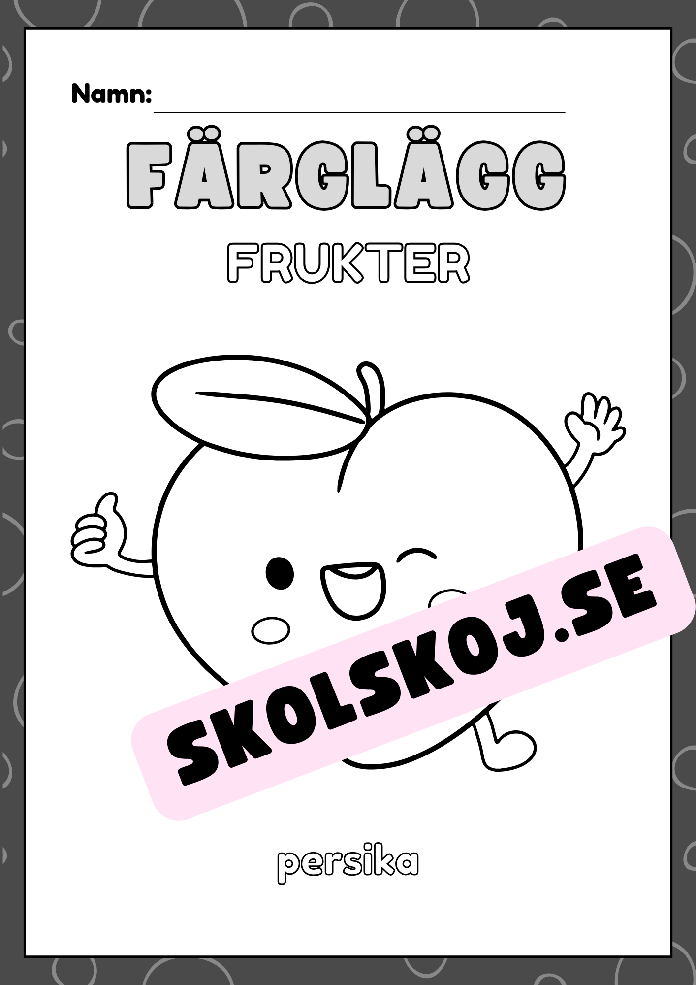 Färglägg frukter - Häfte