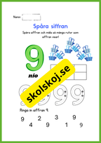 Spåra siffran - Häfte - 1 - 10