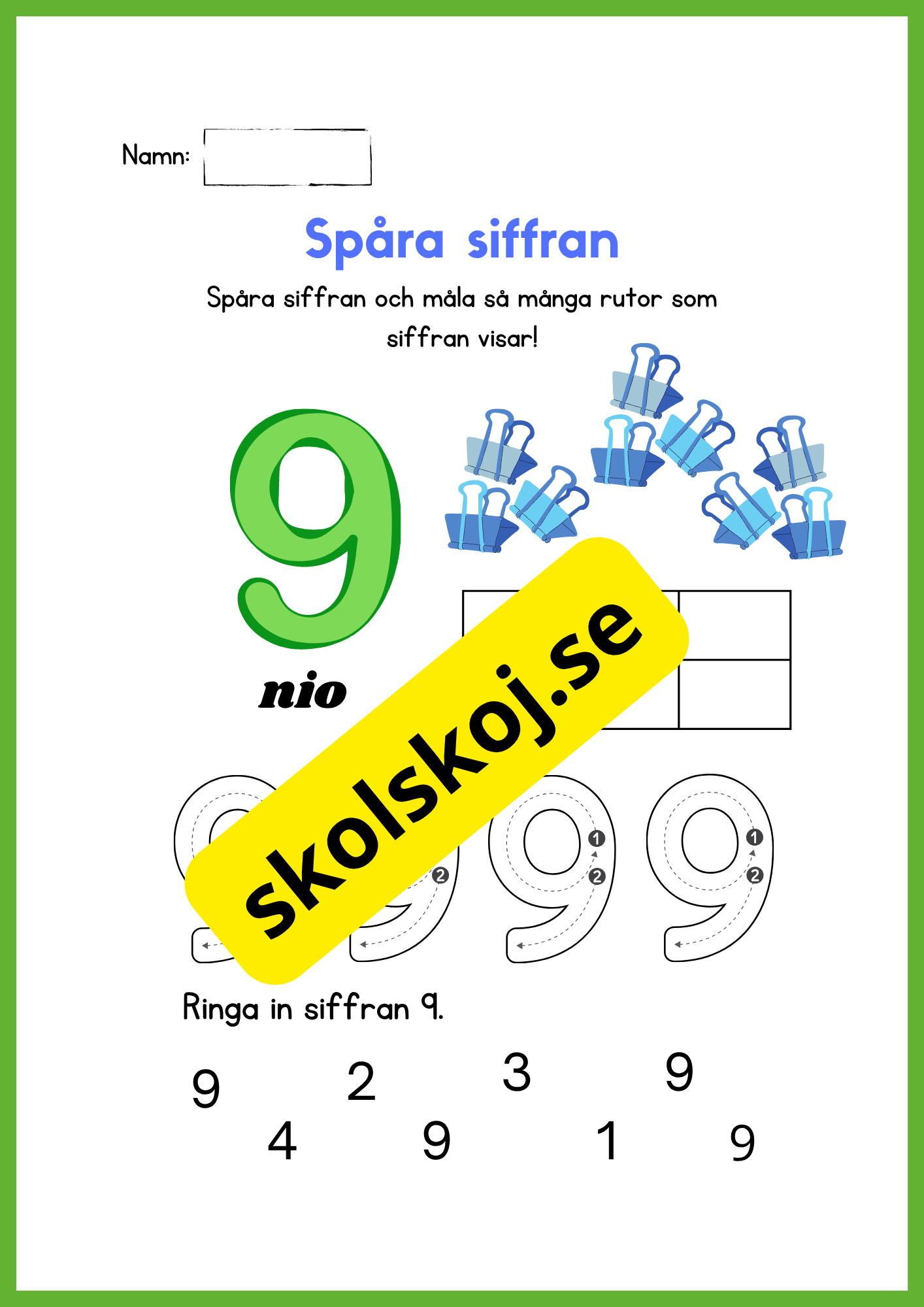 Spåra siffran - Häfte - 1 - 10