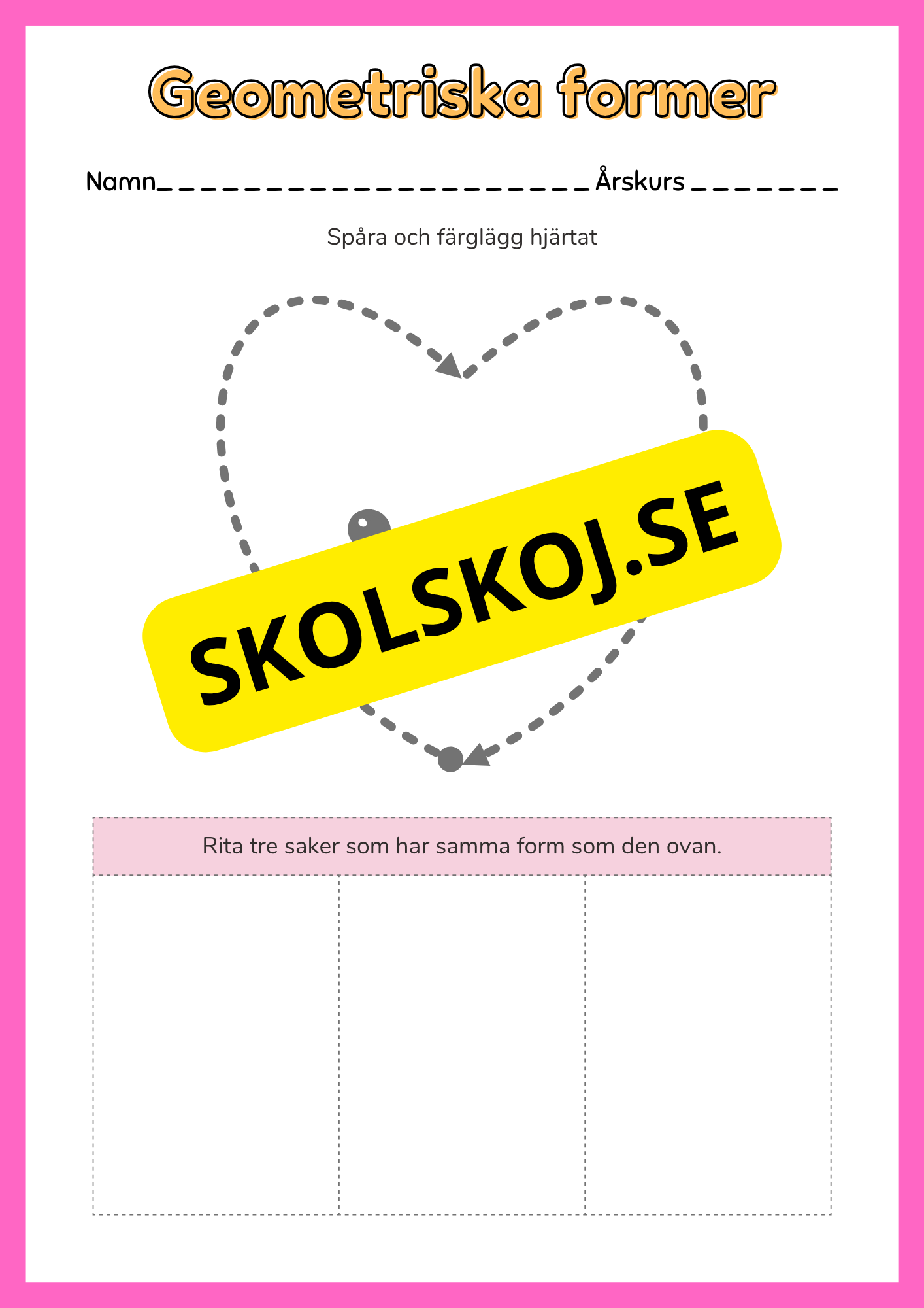 Geometriska former - Förskoleklass - Årskurs 2