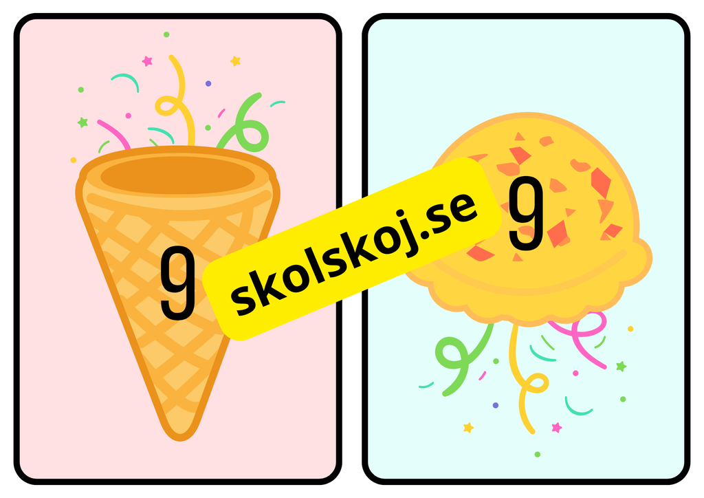 Jag lär mig siffror - Glasstema