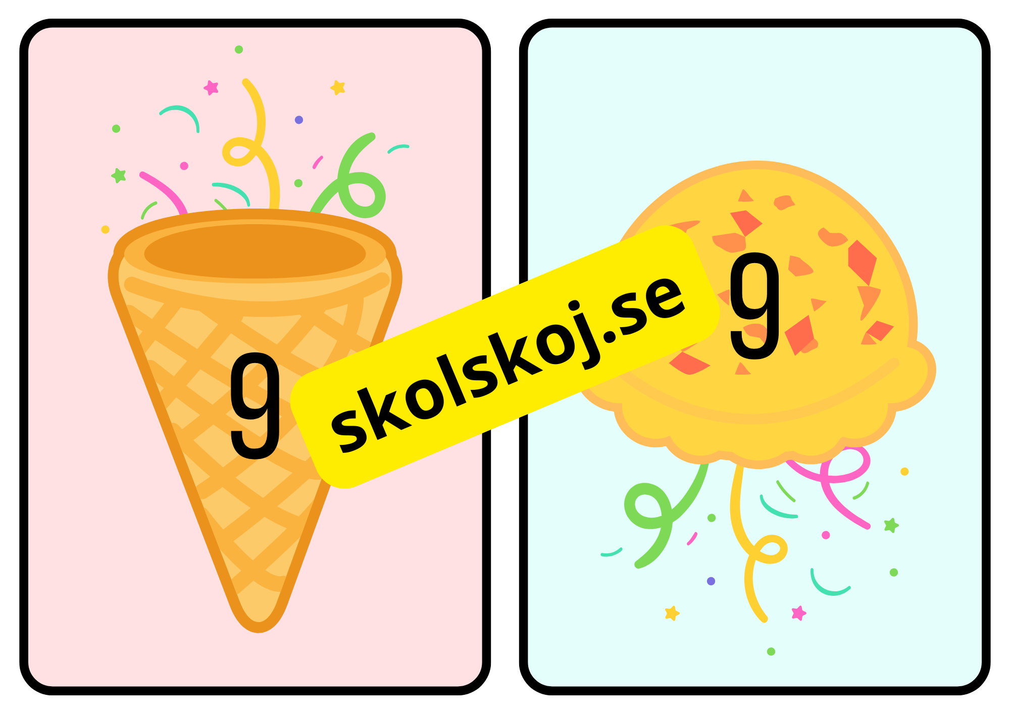 Jag lär mig siffror - Glasstema