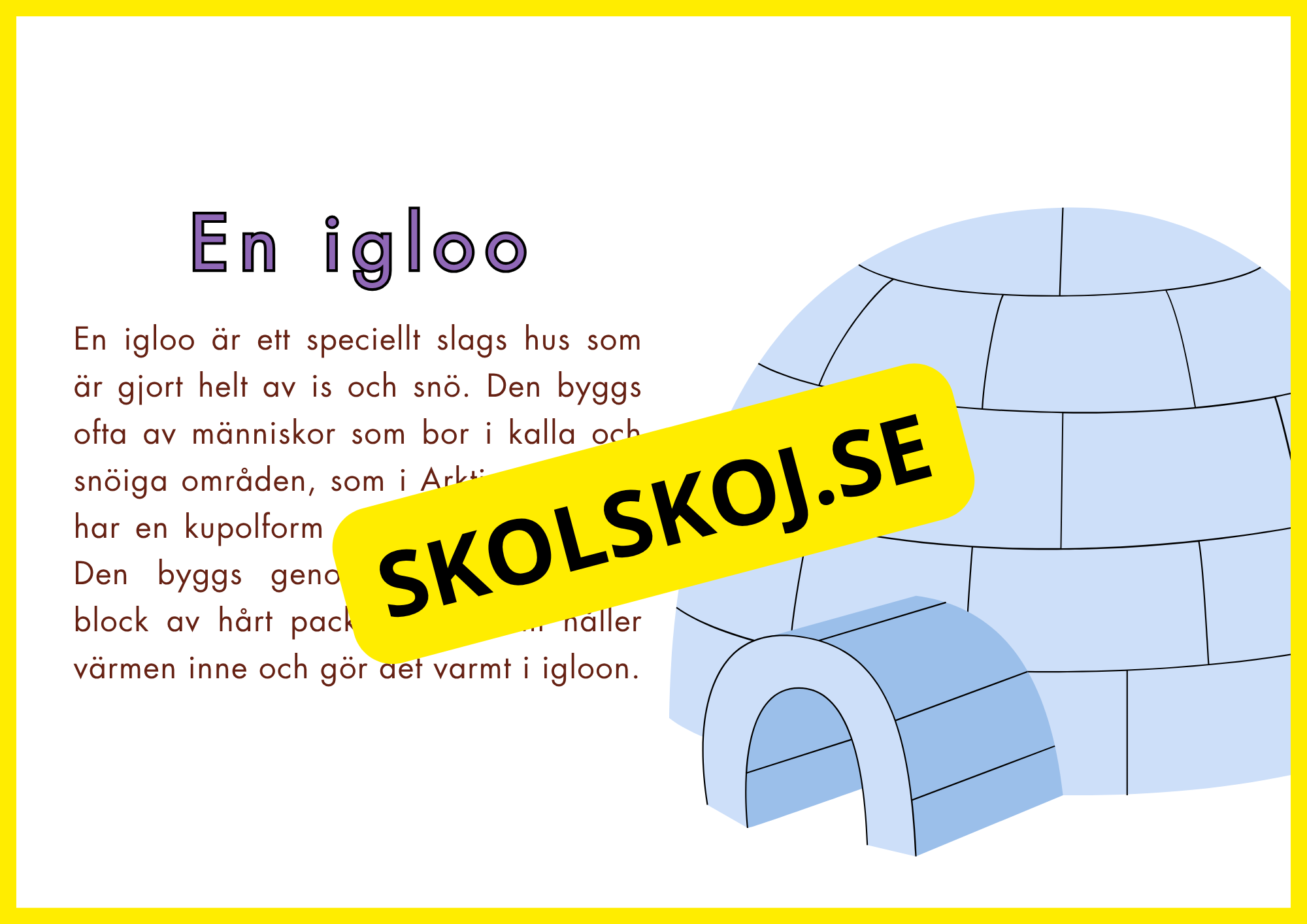 Olika sorters hus - Samhällskunskap åk 1 - 3