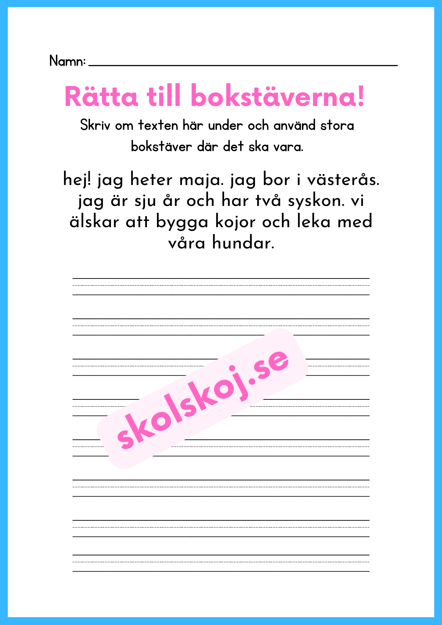 Rätta till bokstäverna