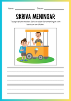 Jag lär mig skriva och räkna - Tema sommar