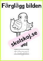 Färglägg bilderna - Skriv ordet