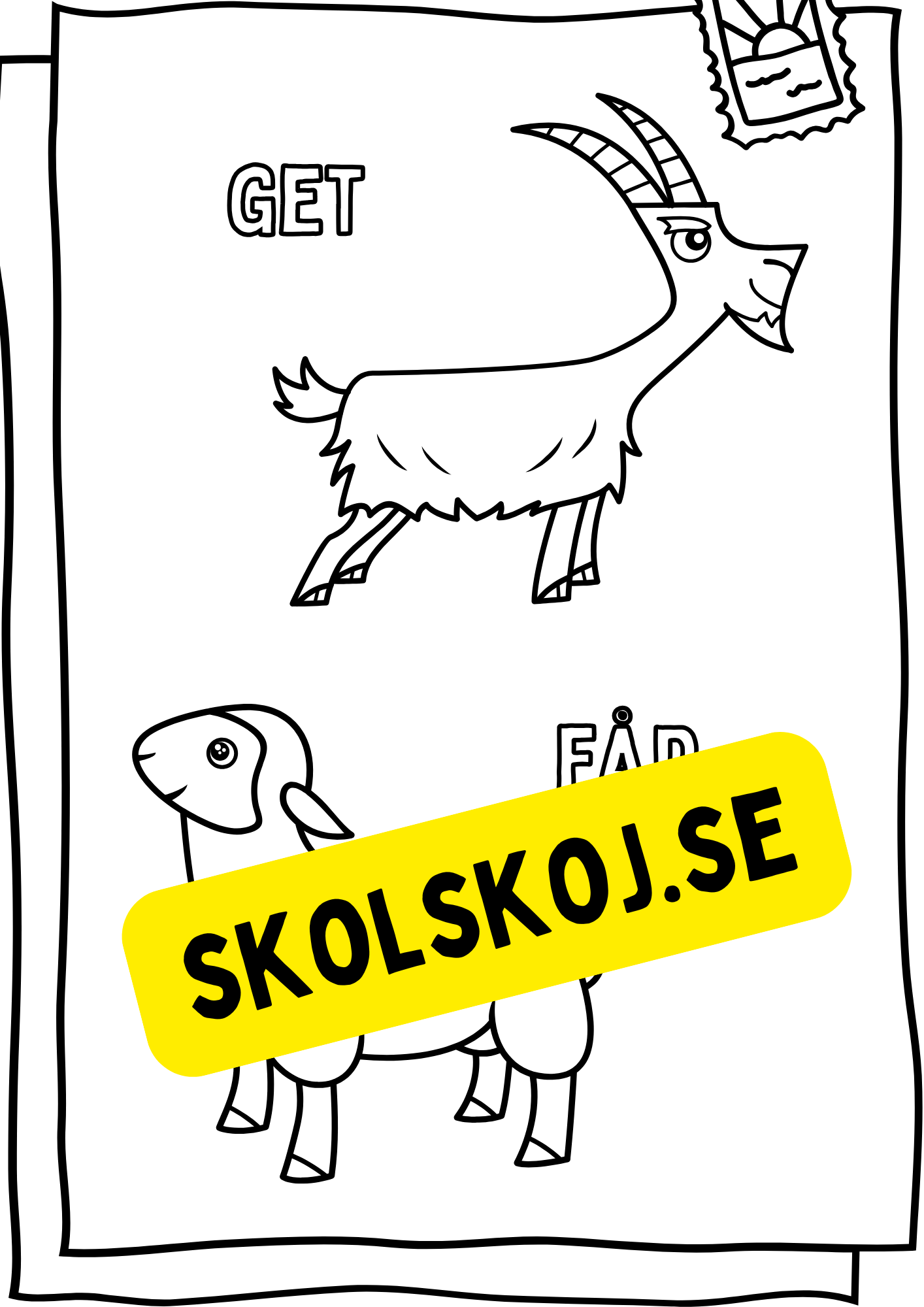 Bondgårdsdjur målarbok - Häfte