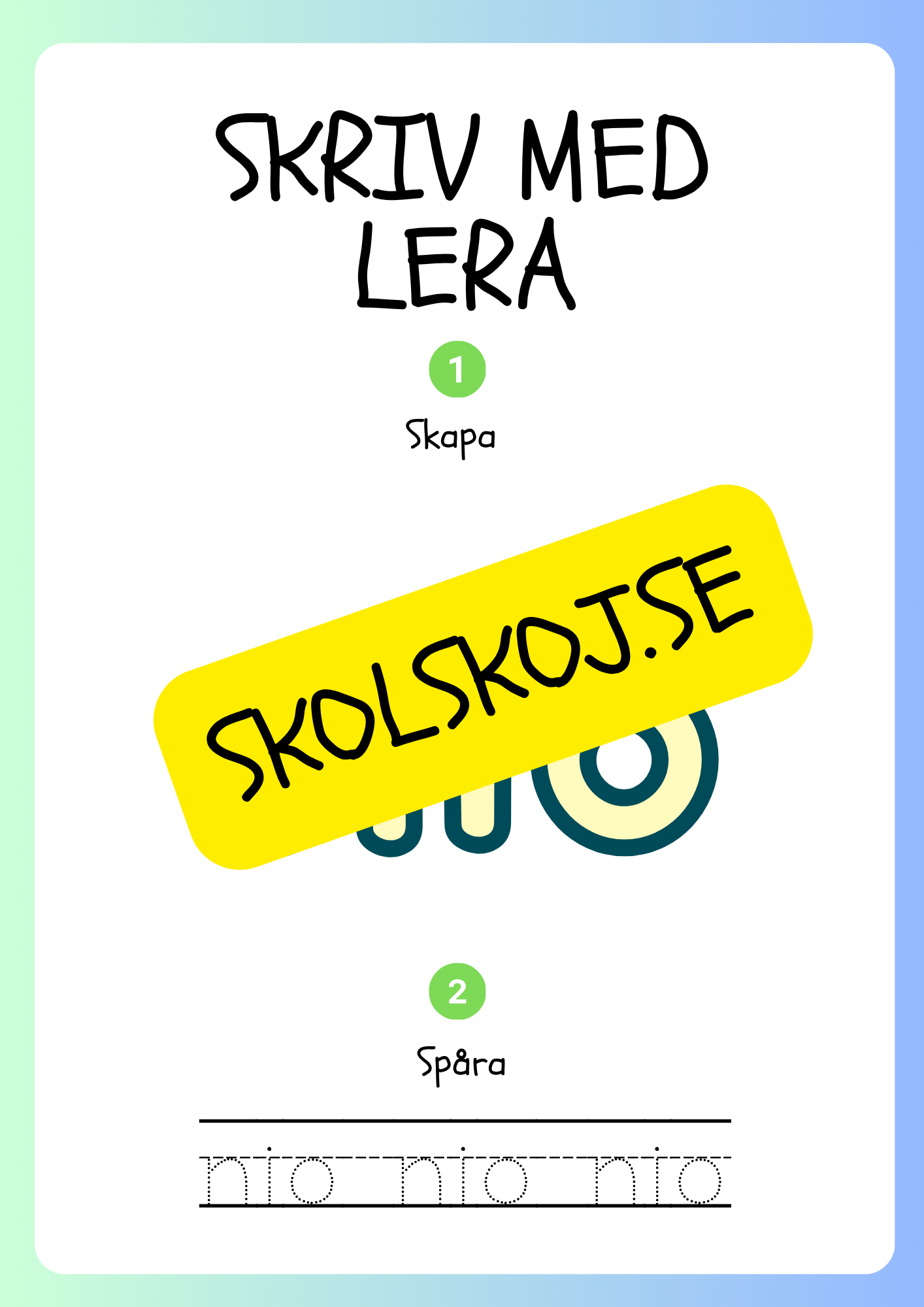 Skriv med lera - Siffror och tal - 1 - 20
