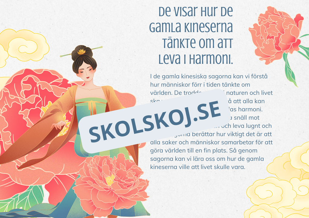 Kinesisk mytologi - Fakta + frågor - Årskurs 4 - 9
