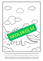 Dinos målarfest - Spåra och färglägg