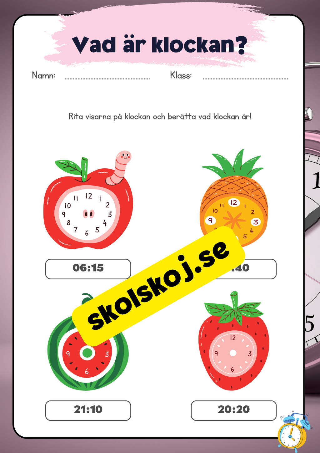 Vad är klockan - Lekfullt tema