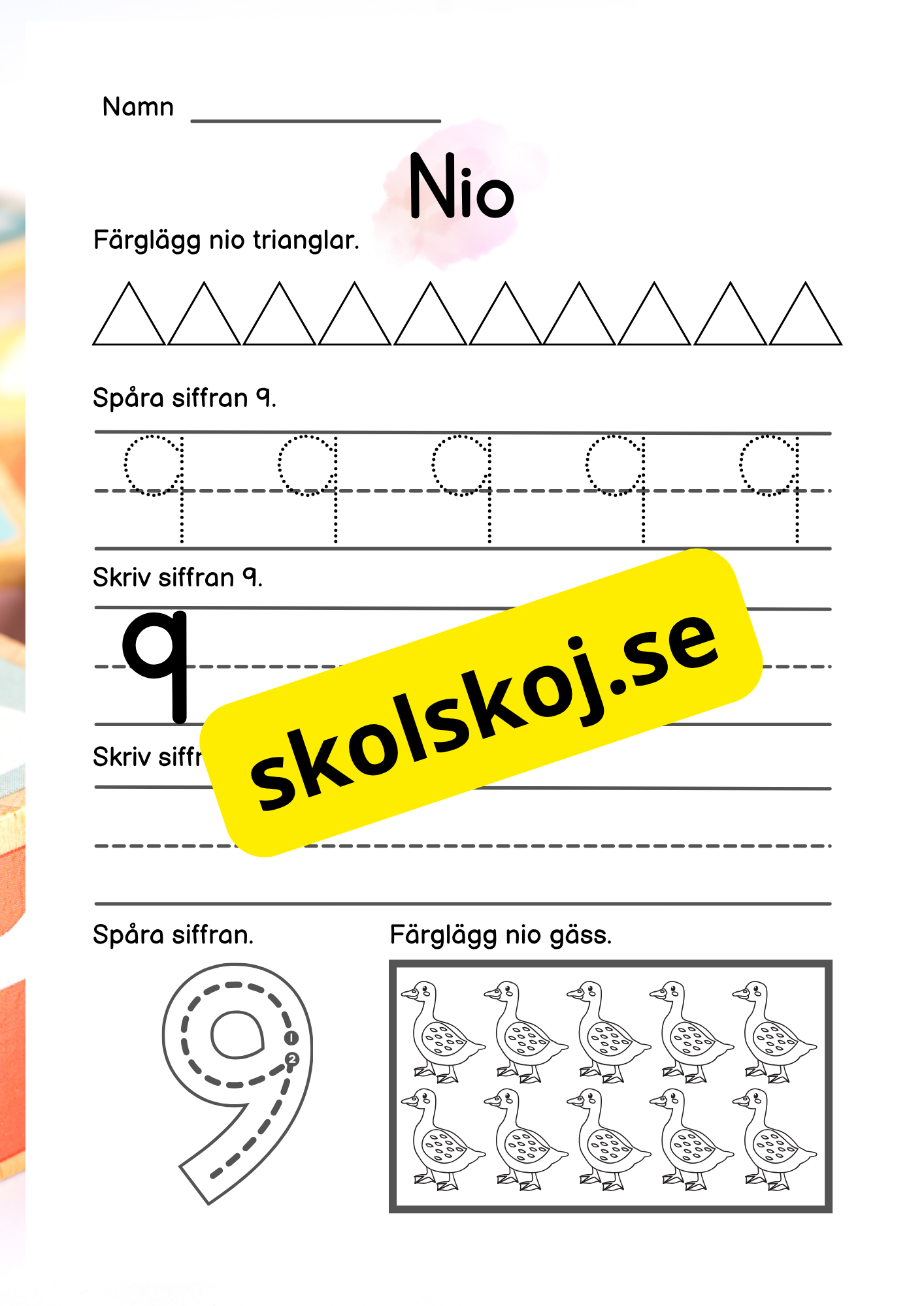 Vi lär oss siffror 1 - 10 - Häfte