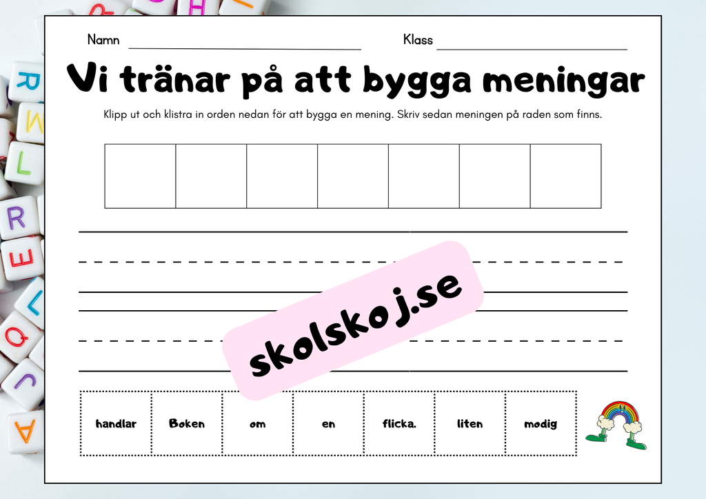 Vi tränar på att bygga meningar - Häfte