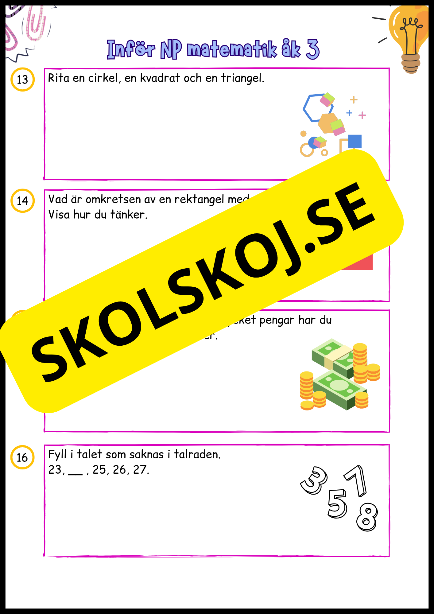 Inför NP matematik årskurs 3