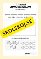 Matteäventyr – Arbetsbok för förskolan
