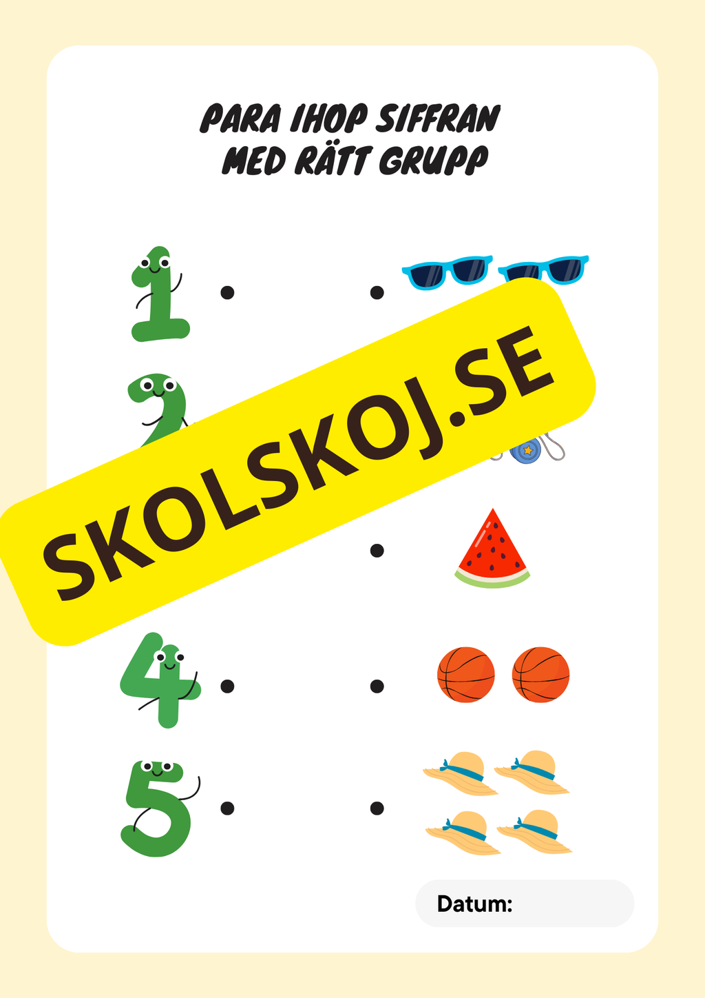 Matteäventyr – Arbetsbok för förskolan