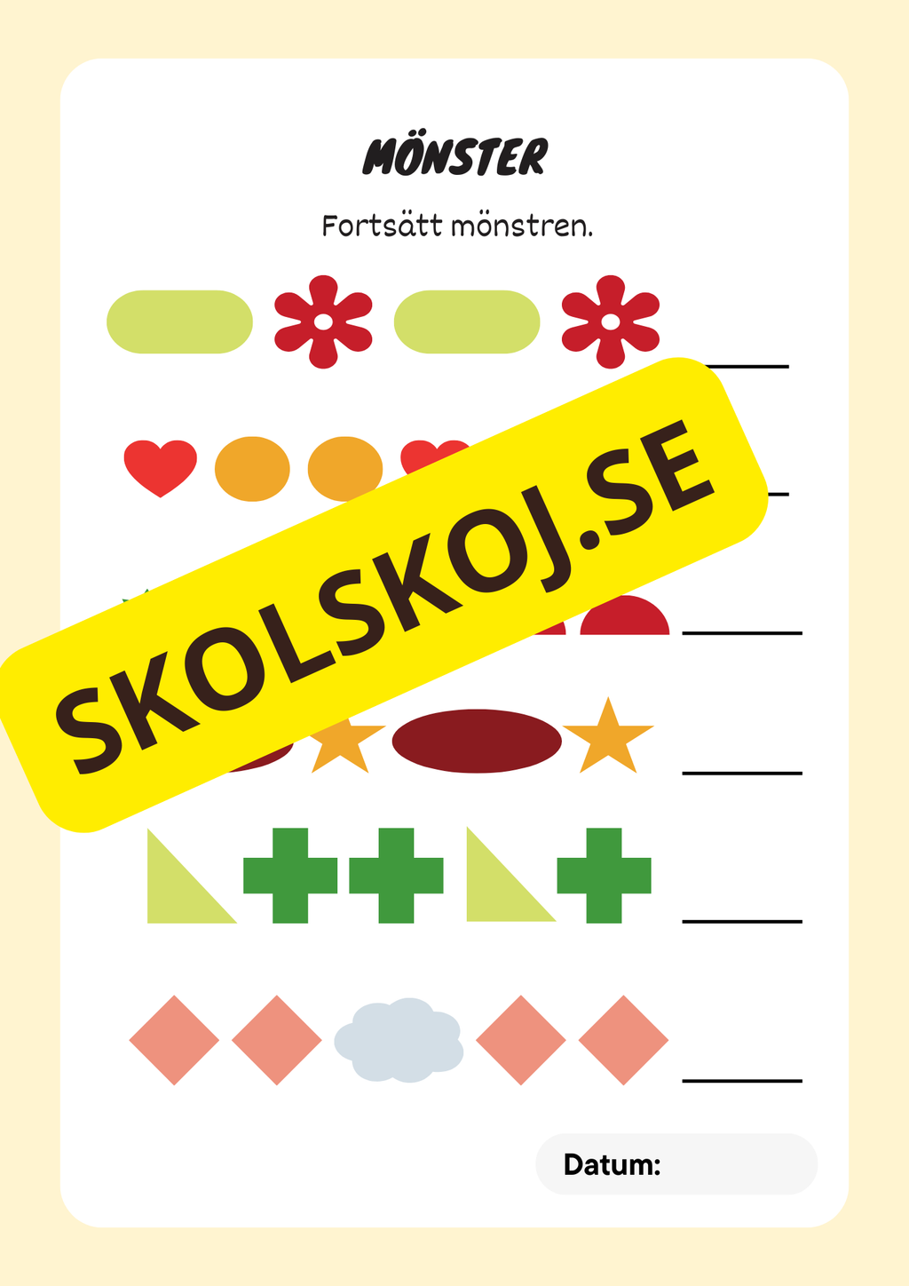 Matteäventyr – Arbetsbok för förskolan