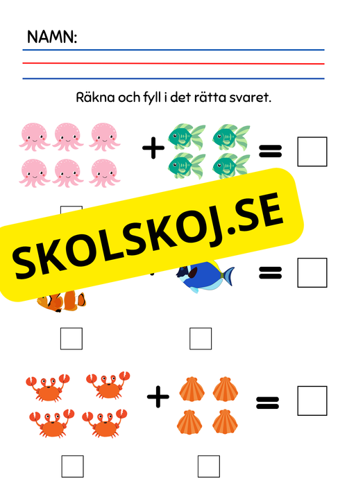 Addition - Förskoleklass - Årskurs 1