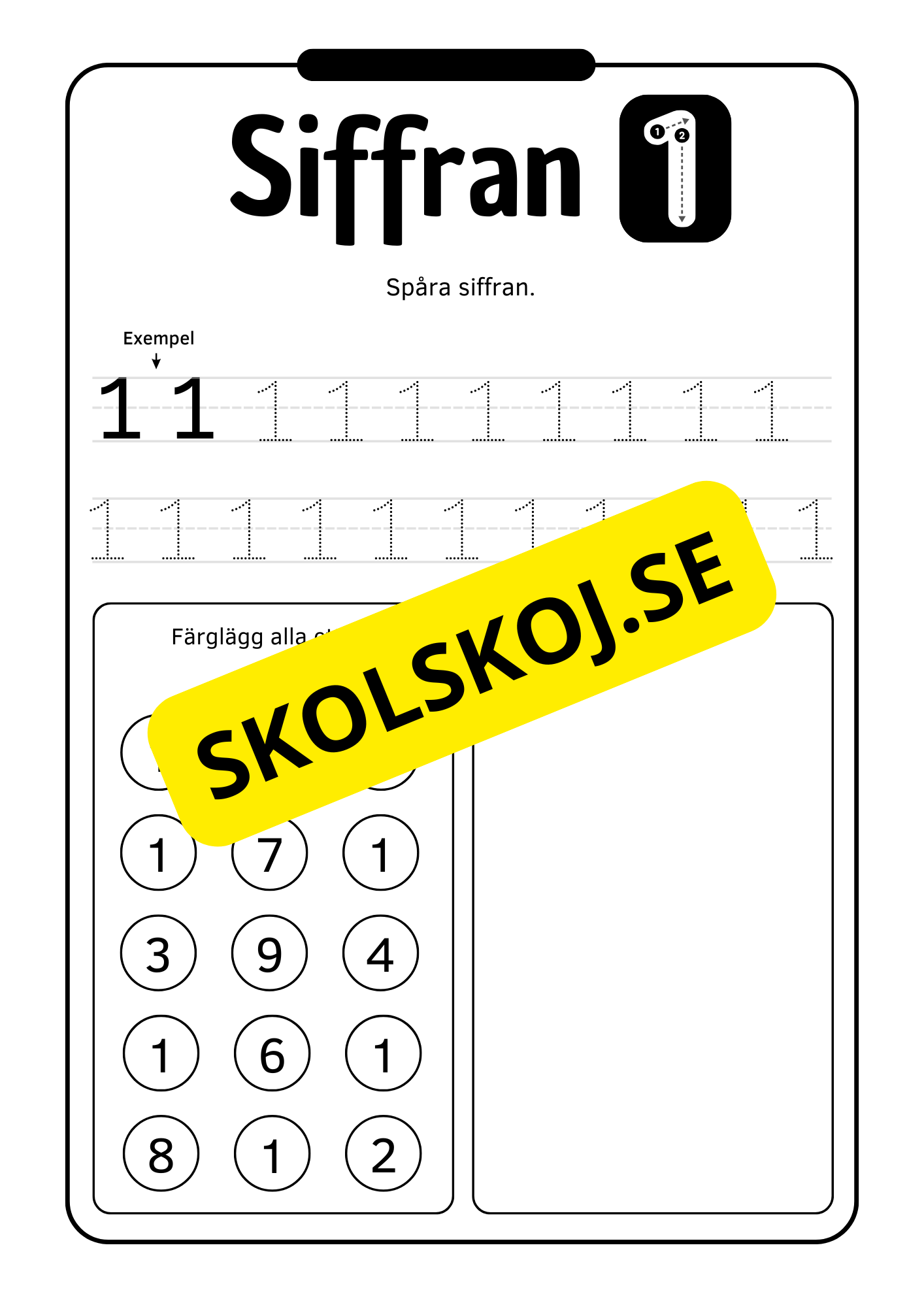 Jag lär mig siffror 0 - 10