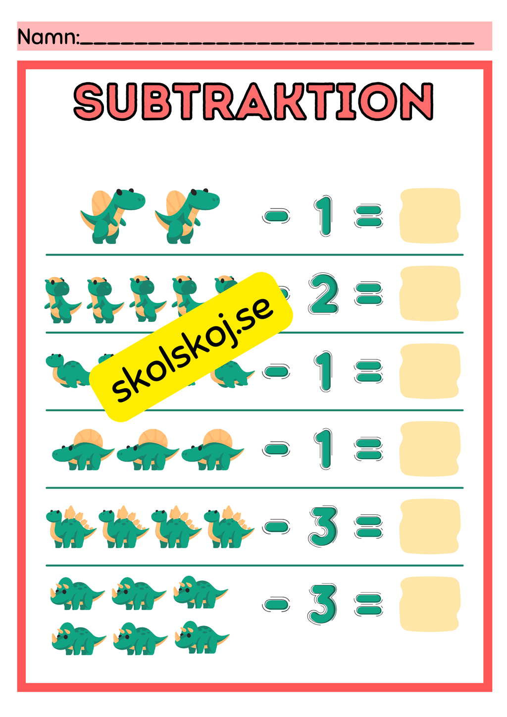 Addition och subtraktion - 0 - 10