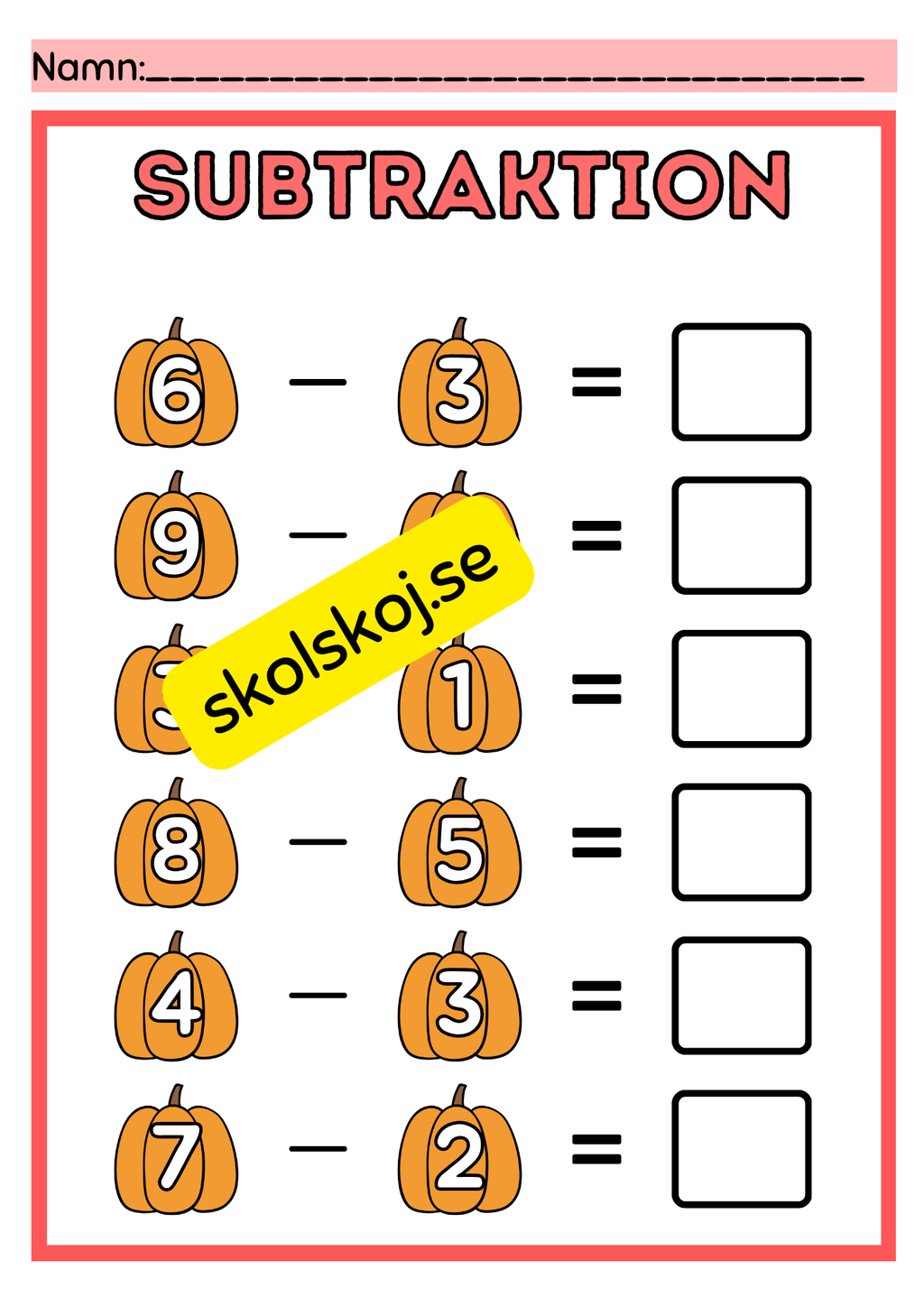Addition och subtraktion - 0 - 10