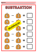 Addition och subtraktion - 0 - 10