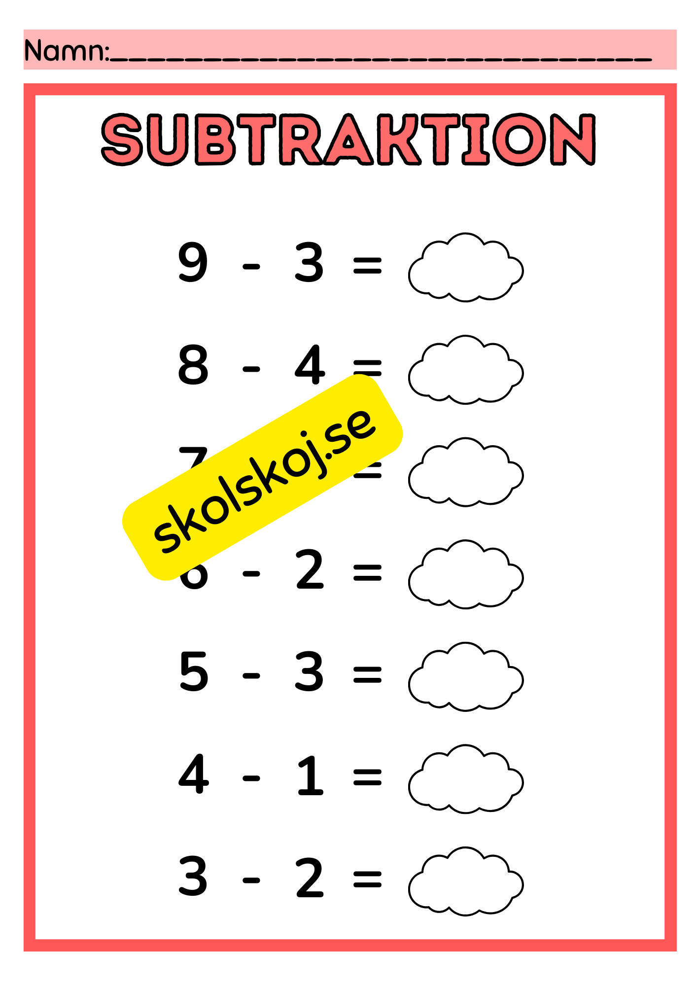 Addition och subtraktion - 0 - 10