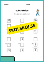 Addition och subtraktion med okända termer