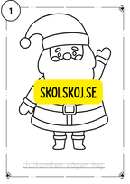 Adventskalender- färglägg och fyll i meningarna