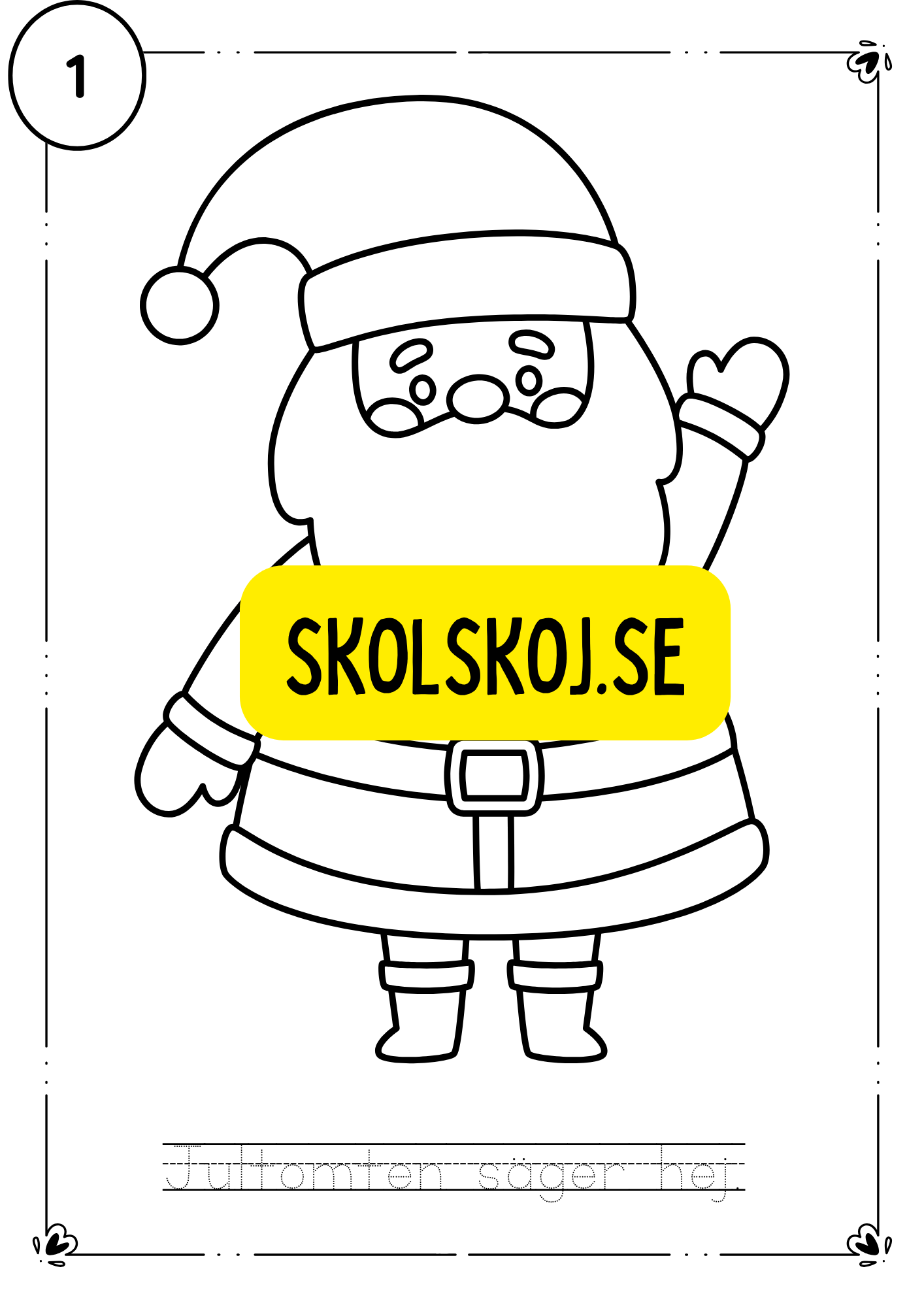 Adventskalender- färglägg och fyll i meningarna