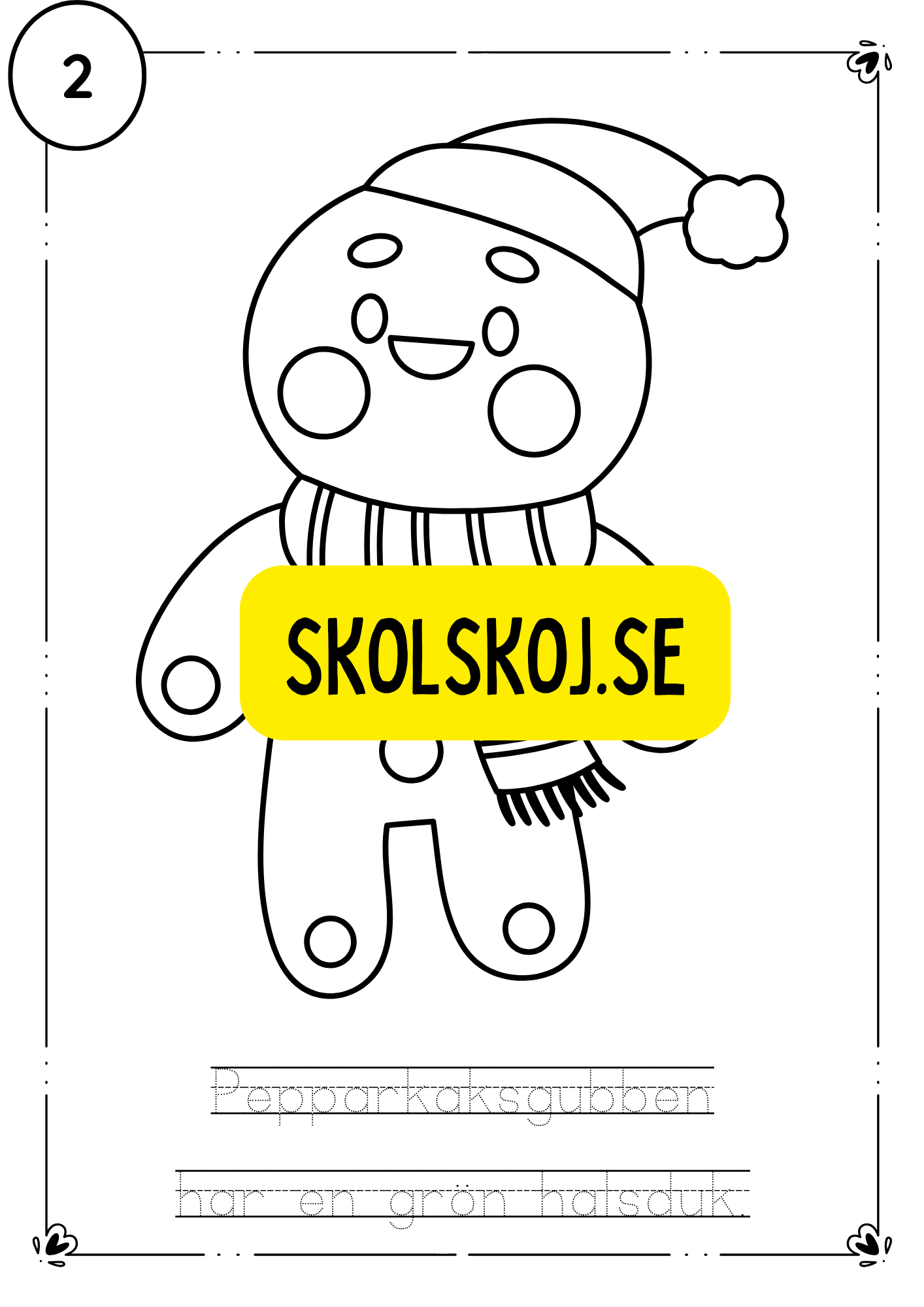 Adventskalender- färglägg och fyll i meningarna