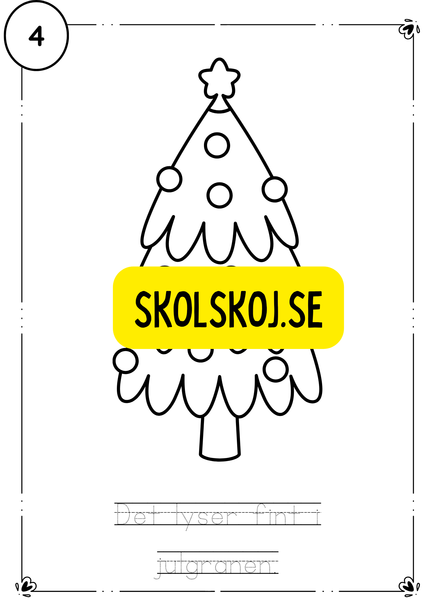 Adventskalender- färglägg och fyll i meningarna