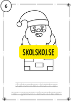 Adventskalender- färglägg och fyll i meningarna
