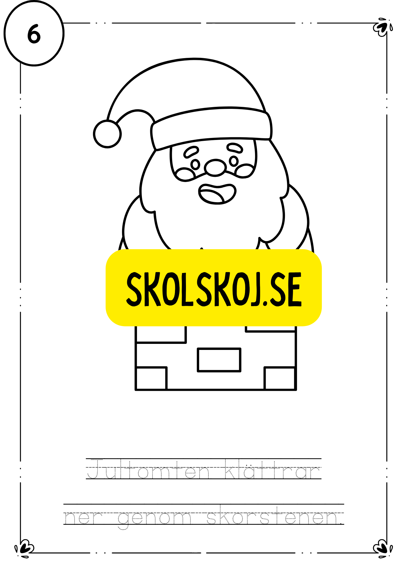 Adventskalender- färglägg och fyll i meningarna