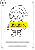 Adventskalender- färglägg och fyll i meningarna